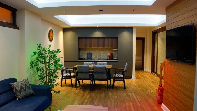 Kartepe bungalov villa modern iç ortam konaklama alanı